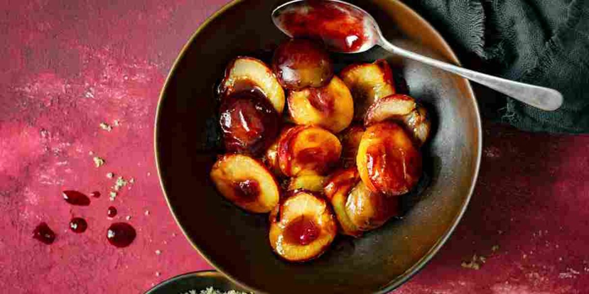 caramelized peaches