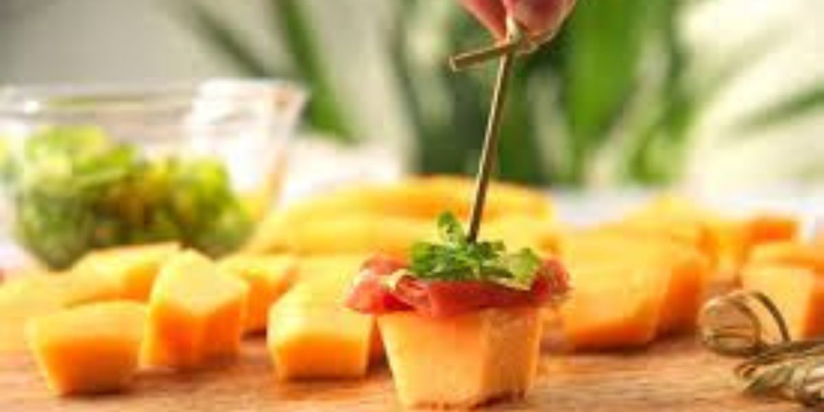 prosciutto melon skewers
